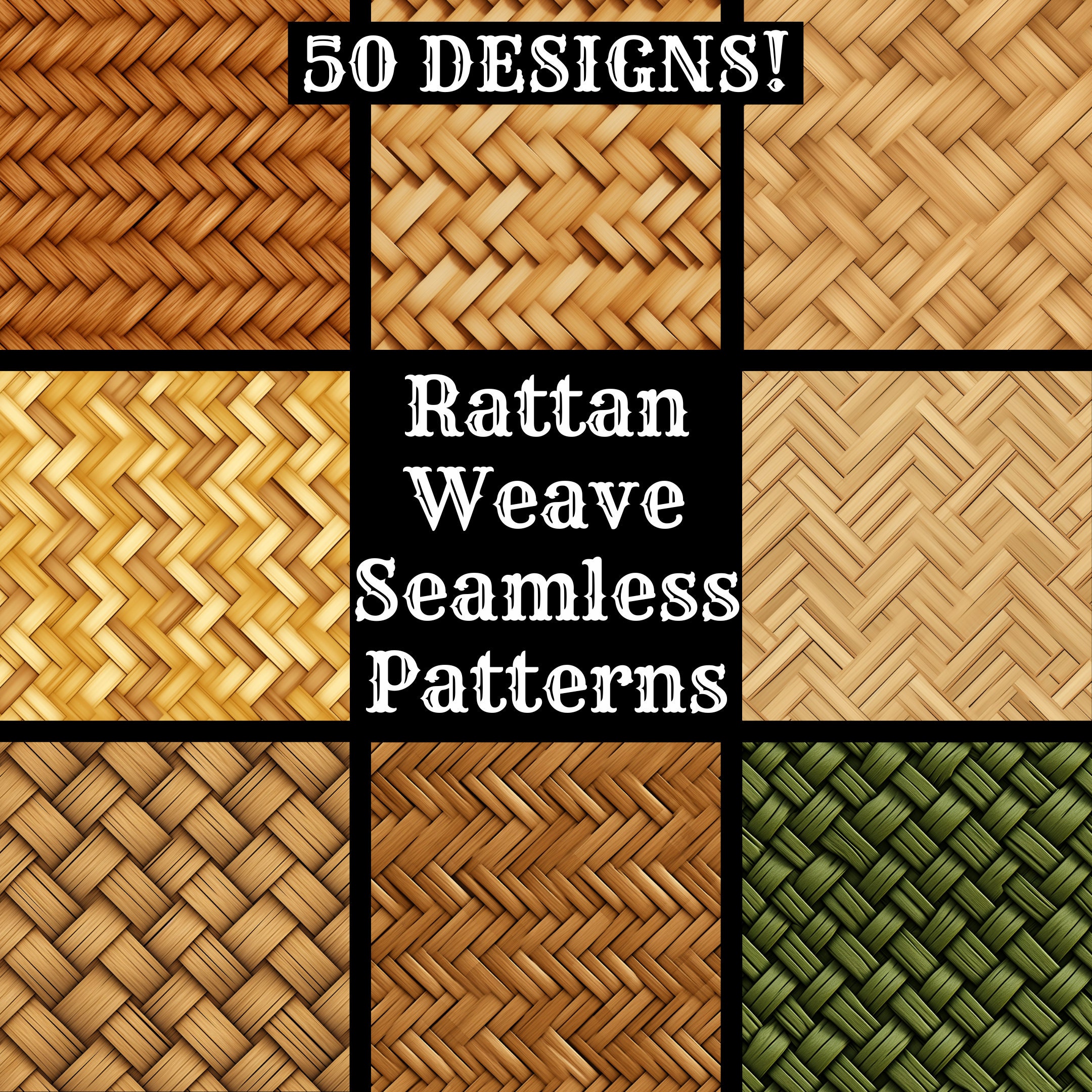 Types Of Rattan Weave Pattern Rattan Weave Seamless Patterns, Digital Paper (PNG) - Etsy