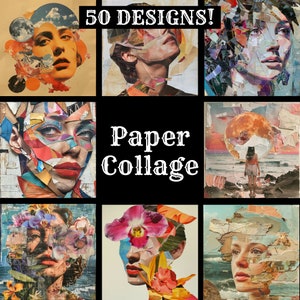Paper Collage Paper, Paper Collage Printable Paper, Vintage Paper ...
