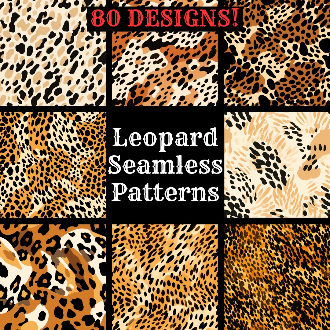 Leopard Seamless Digital Paper, Printable Scrapbook Paper Seamless ...