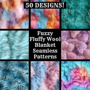 Fuzzy flauschige Wolldecke nahtlose digitales Papier, Fuzzy Wolldecke druckbare Scrapbook Papier nahtlose Texturen, digitale Sofort Download