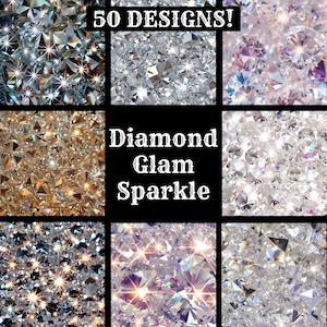 Carta Diamond Glam Sparkle, Carta stampabile Diamond Glam Sparkle, Diamond Glitter, Forniture per diario Diamond Glam Sparkle, Inserti per diario