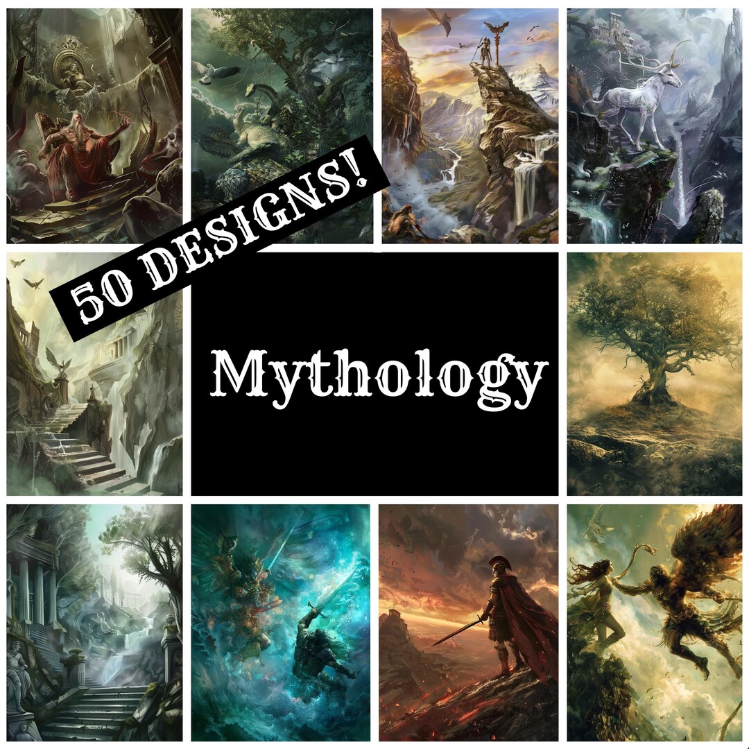 Paper Mythic Mythology Journal Paper, Mythology Printable Paper, Vintage Journal ...