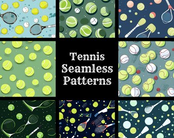 Patrón sin costuras de tenis: Texturas de papel para álbumes de recortes (Descarga digital)