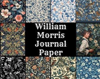 Carta stampabile William Morris: inserti per diari vintage (download digitale)