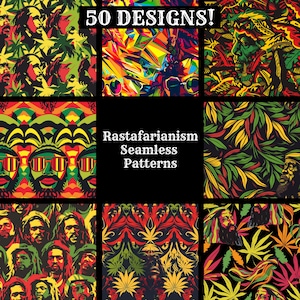 Rastafari nahtlose digitales Papier, druckbare Scrapbook Papier nahtlose Texturen, digitaler Sofort Download