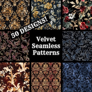 Velvet Seamless Digital Paper, Velvet Printable Scrapbook Paper Seamless Textures, Digital Instant Download