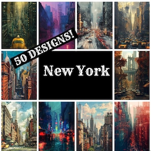 Papel para diario de Nueva York, papel imprimible de Nueva York, suministros para diarios antiguos, insertos para diarios