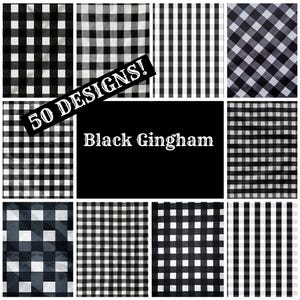 Black Gingham Journal Paper, Printable Paper, Vintage Journal Supplies, Journal Inserts