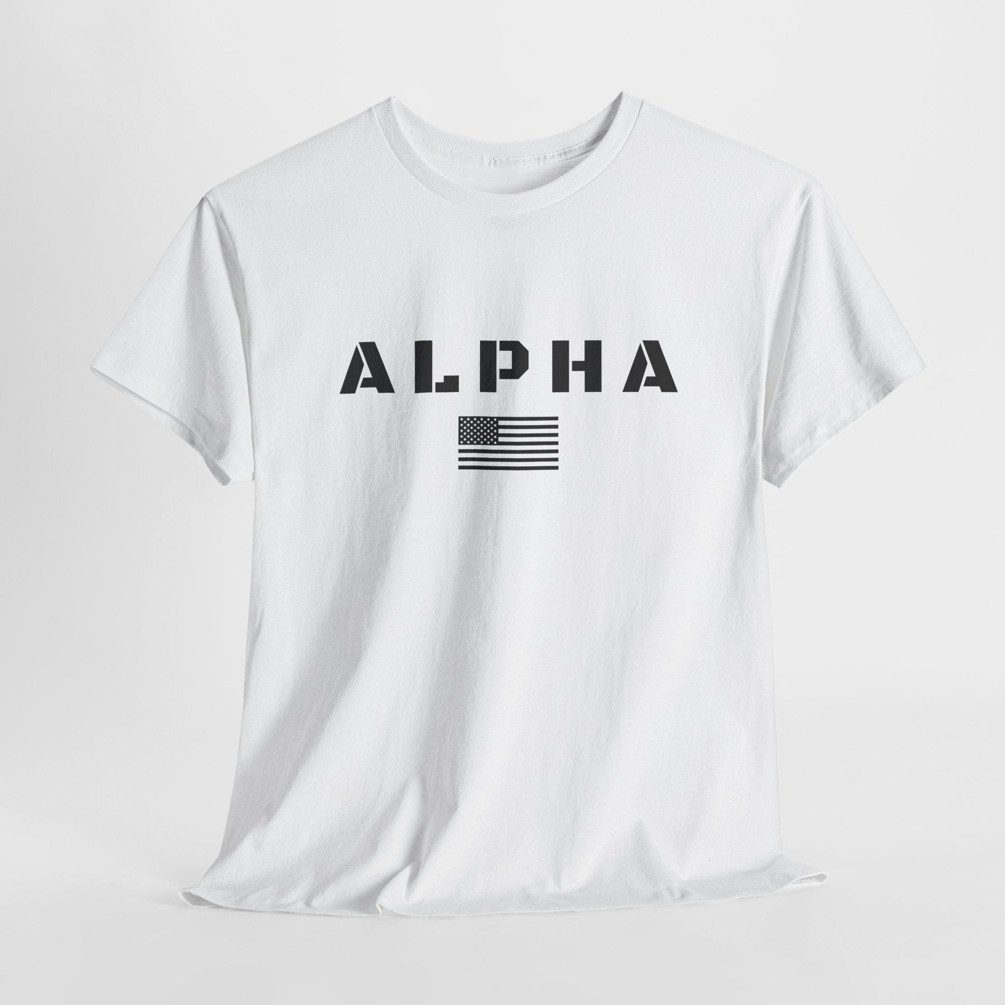 Alpha Shirt: American Flag Design, Patriotic Cotton Blend - Etsy Alpha Shirt: American Flag Design, Patriotic Cotton Blend - Etsy