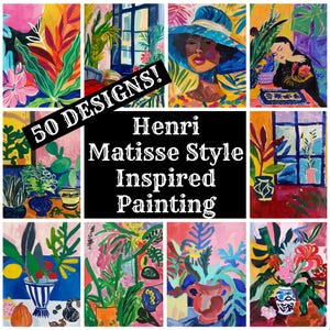 Papier do dziennika inspirowany stylem Henri Matisse, papier do druku Henri Matisse, zabytkowe artykuły do dziennika Henri Matisse, wkładki do dziennika