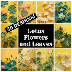 Lotusbloemen en -bladeren dagboekpapier, lotusbloemen en -bladeren afdrukbaar papier, vintage dagboekbenodigdheden, dagboekbijlagen
