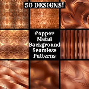 Copper Metal Seamless Textures: Scrapbook Paper (Digital Download)
