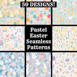 Pastell Ostern nahtlose digitales Papier, druckbare Scrapbook Papier nahtlose Texturen, digitale Sofort Download nahtlose Pastell Ostern Muster