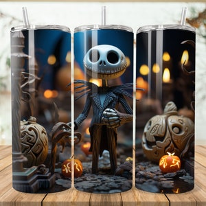 a set of three tumbles with a cartoon character on them