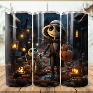 a halloween scene with jack and jack pumpkins