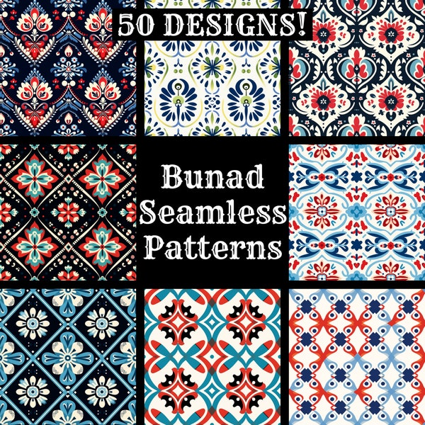 Bunad Seamless Digital Paper, Printable Scrapbook Paper Seamless Textures, Instant Download, Commercial Use Bunad Pattern Norwegian Bunad