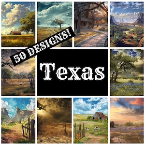 Texas Vintage Journal Paper: Scrapbook Printable (Digital Download)