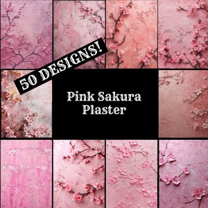 Rosa Sakura Gips Journal Papier, Rosa Sakura Gips Bedruckbares Papier, Vintage Rosa Sakura Gips Journal Zubehör, Journal Einsätze