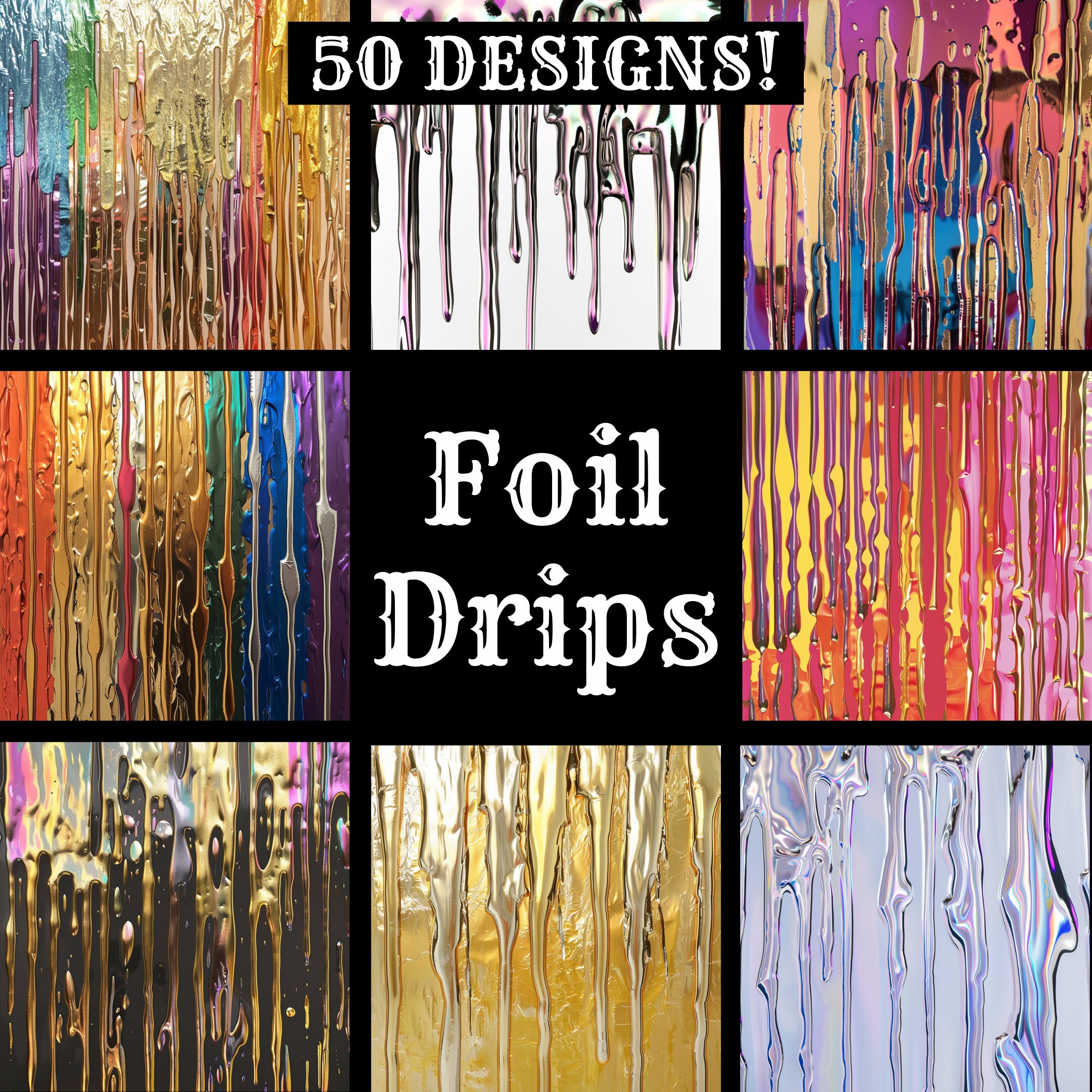 Liquid Metal Drips - Etsy display picture 3