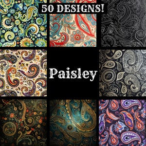Paisley papier, Paisley afdrukbaar papier, vintage Paisley, Paisley Journal Supplies, Paisley Journal voegt Paisley achtergrond in