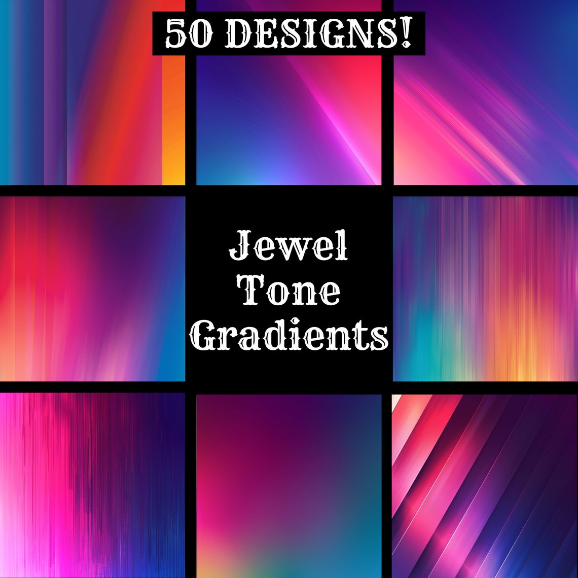 Jewel Tone Gradients Paper, Jewel Tone Gradients Printable Paper ...