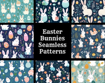 Easter Bunnies Seamless Pattern: Scrapbook Paper (Digital Download)
