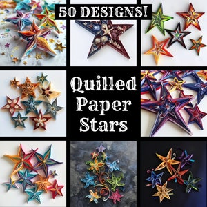 Quilled papieren sterren Papier, Quilling papieren sterren Afdrukbaar papier, Quilling papieren sterren, Quilling papieren sterren Journalbenodigdheden, journaalbijlagen
