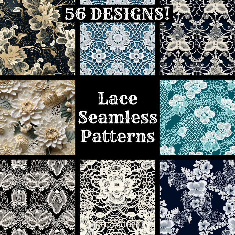 Lace Seamless Digital Paper, Printable Scrapbook Paper Seamless ...