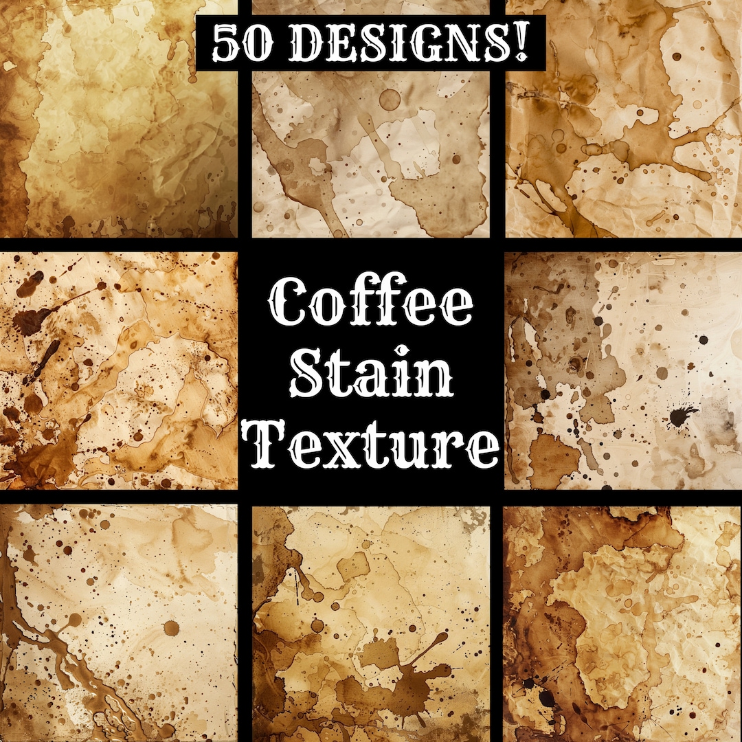 Coffee Stain Texture Paper, Coffee Stain Printable Paper, Vintage ...