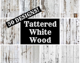 Tattered White Wood Digital Paper: Vintage Journal Supplies (PNG, 8.5x11 in) (Digital Download)