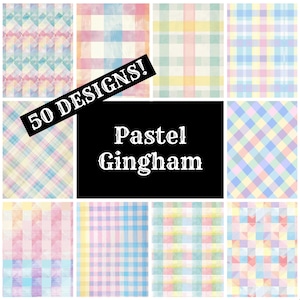 Pastel Gingham Journal Paper, Printable Paper, Vintage Journal Supplies, Journal Inserts