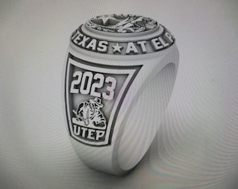 STL file Graduation Ring Custom to order with your info