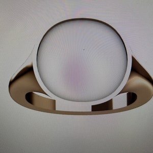 STL Round Signet Ring 3d Printing File