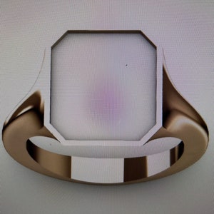 STL file Rectangular Signet Ring 3d Printing File