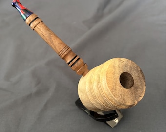 Walnut wood pipe with acrylic
