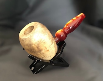 Walnut wood pipe with acrylic