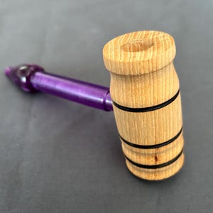 Hickory wood pipe with acrylic