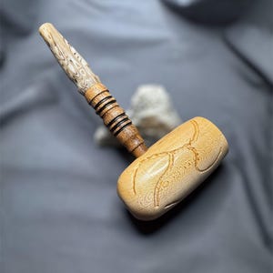 Hard maple wood pipe with acrylic