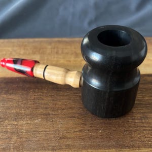 Ebony wood pipe with acrylic