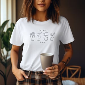 ママへのギフト、ASL Tシャツ、ユニセックスジャージ半袖Tシャツ
