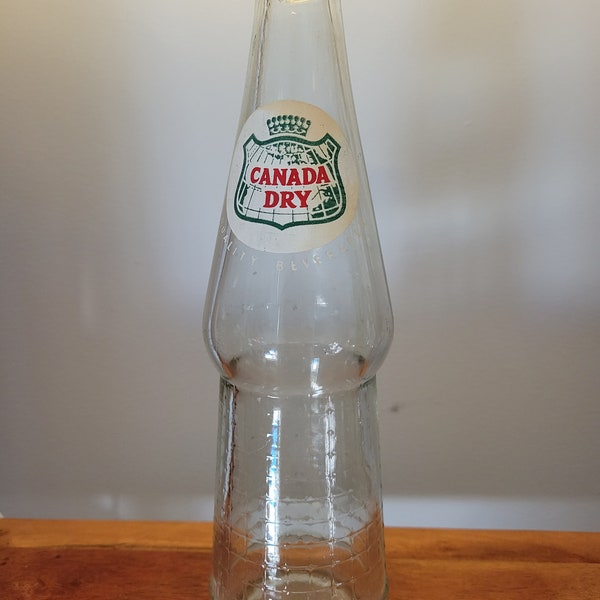 Vintage 1950's Canada Dry Ginger Ale Bottle