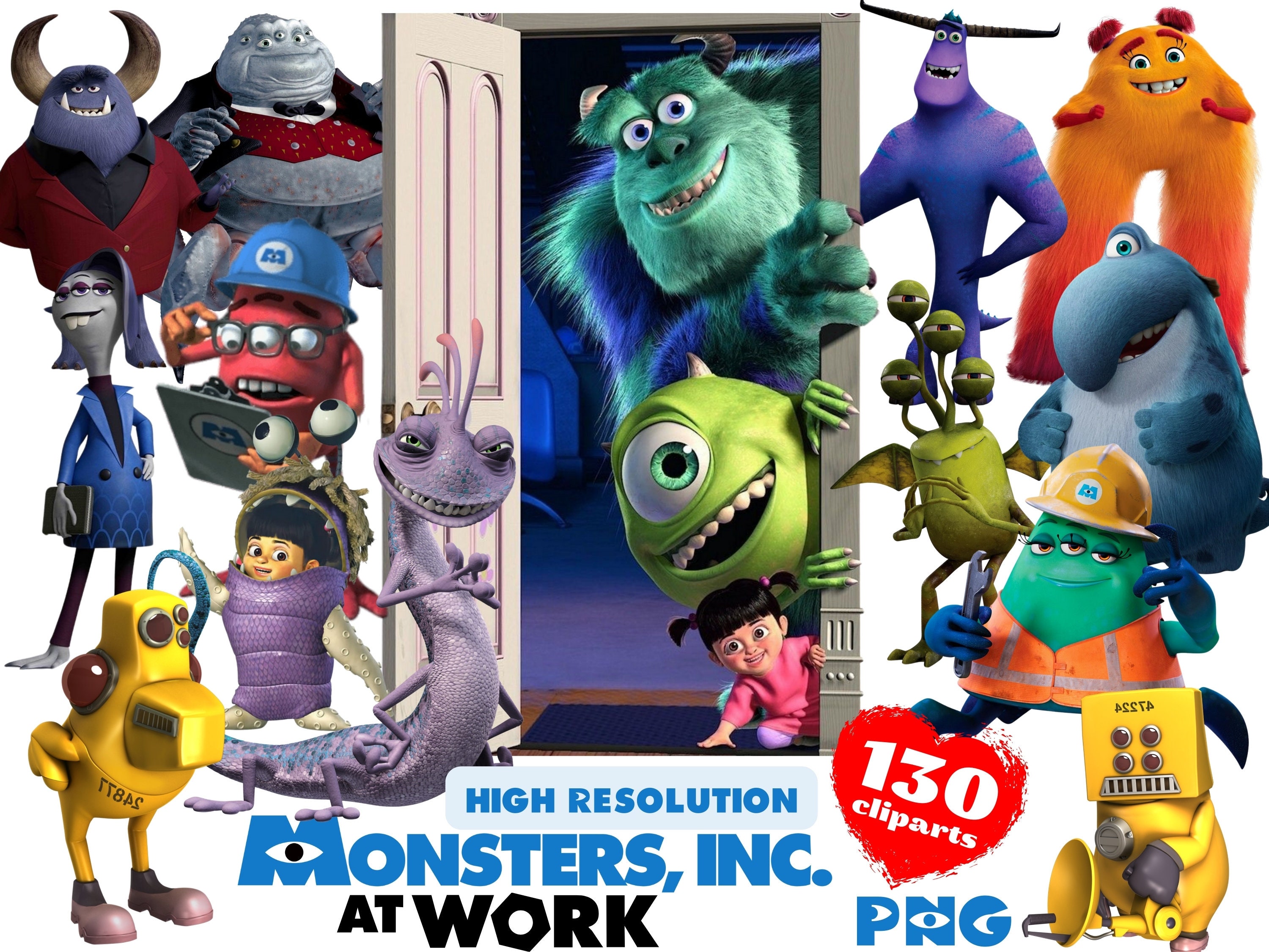 Monsters Incorporation & Monsters at Work PNG Cliparts Bundle, Monsters  University PNG Sublimation Cliparts, Monsters Inc. Themed PNG Art - Etsy