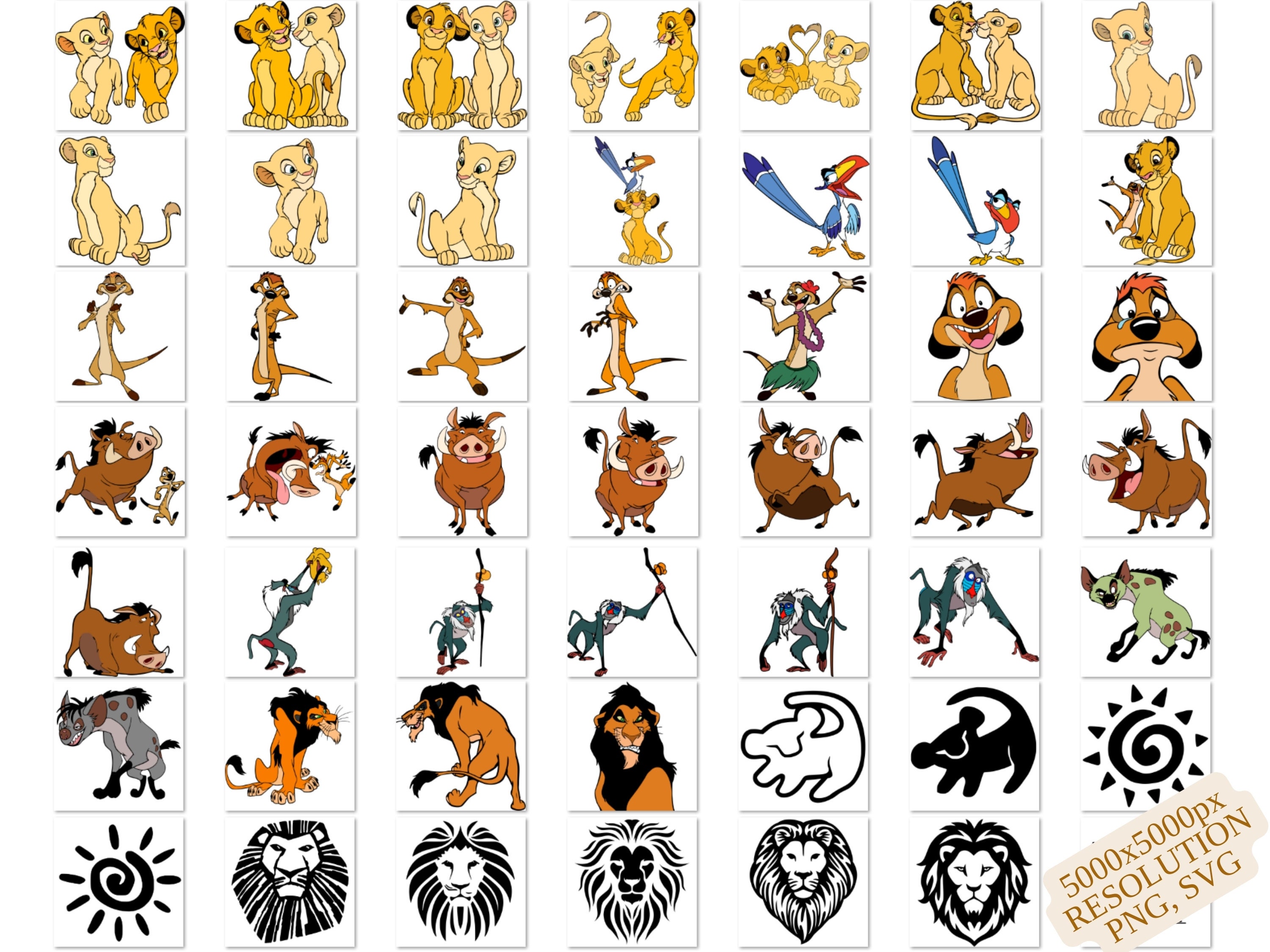 Lion King SVG and PNG clipart.