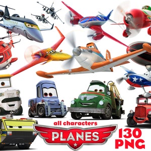 Planes Cars PNG Cliparts Bundle, Planes PNG Cartoon Cliparts, Planes Sublimation, Planes Fire & Rescue all Characters PNG Cliparts Bundle