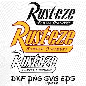 Rust-eze Bumper Ointment SVG Png Dxf Eps Clipart Logo, Cars Cartoon ...
