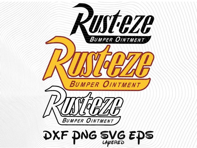 Rust-eze Bumper Ointment SVG Png Dxf Eps Clipart Logo, Cars Cartoon ...