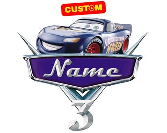 Personalized Cars Fabulous Lighting Mcqueen Custom PNG Cake Topper, Cars Original Birthday Sublimation Logo, Custom Cars Logo Name (Digital)