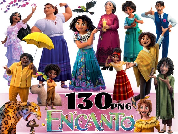 Encanto PNG Cliparts Collection, Encanto PNG Sublimation Cliaprts Bundle, Encanto Birthday Party Cake Topper PNG, Encanto Digital Printables