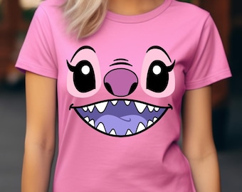 Angel Face SVG Tshirt Sublimation Clipart, Angel Stitch Face