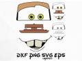 Tow Mater Face SVG png dxf eps Clipart Logo, Cars SVG Cartoon Clipart, Cars Sublimation Tow Mater Car T-shirt Vector Design Print (Digital)